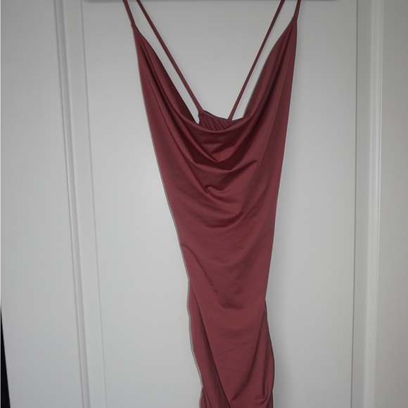 FN Know Your Worth Ruched Dress - Mauve - Picture 3 of 9